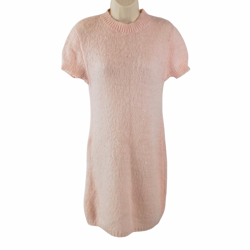 Vintage Moda International Fuzzy Pink Knit Dress